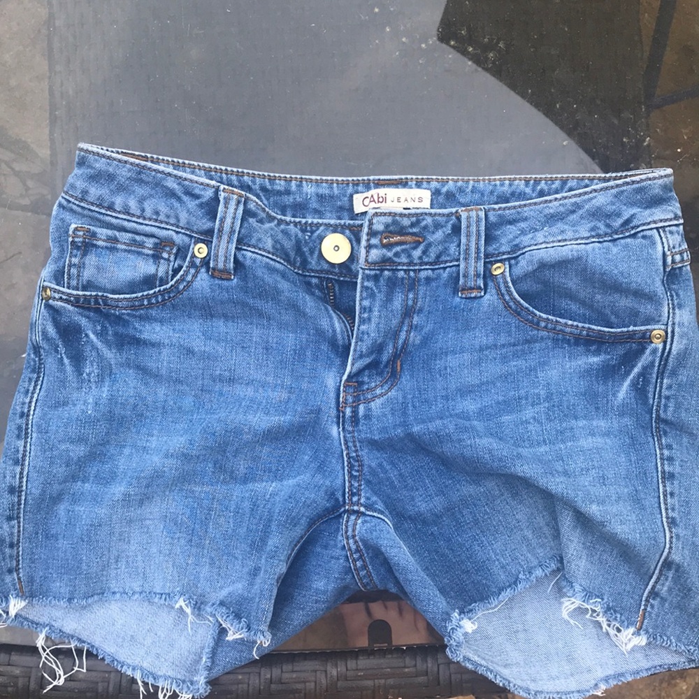 Cabi Blue jean cut off shorts